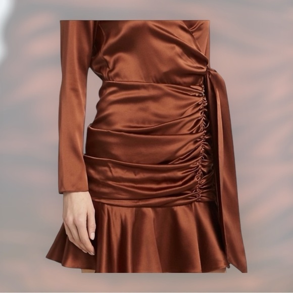 Veronica Beard Agatha Dress in Cognac - Picture 3 of 7